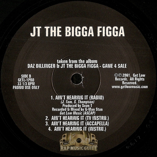 JT The Bigga Figga - They Know / Ain’t Hearing It: Promo, Single